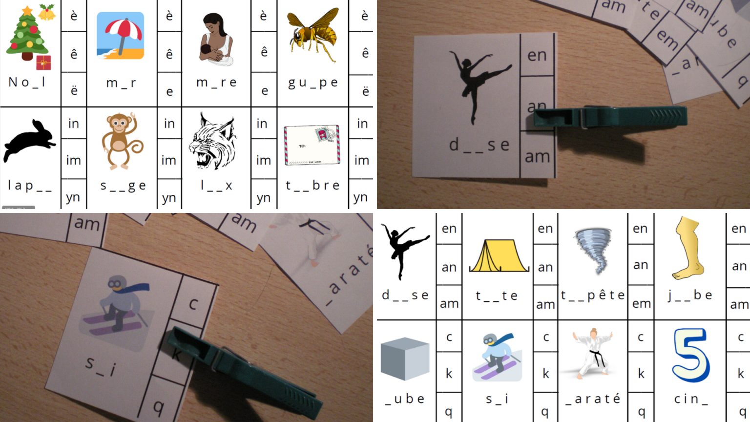 cartes de lecture sons complexes enfants Apprendre réviser mémoriser