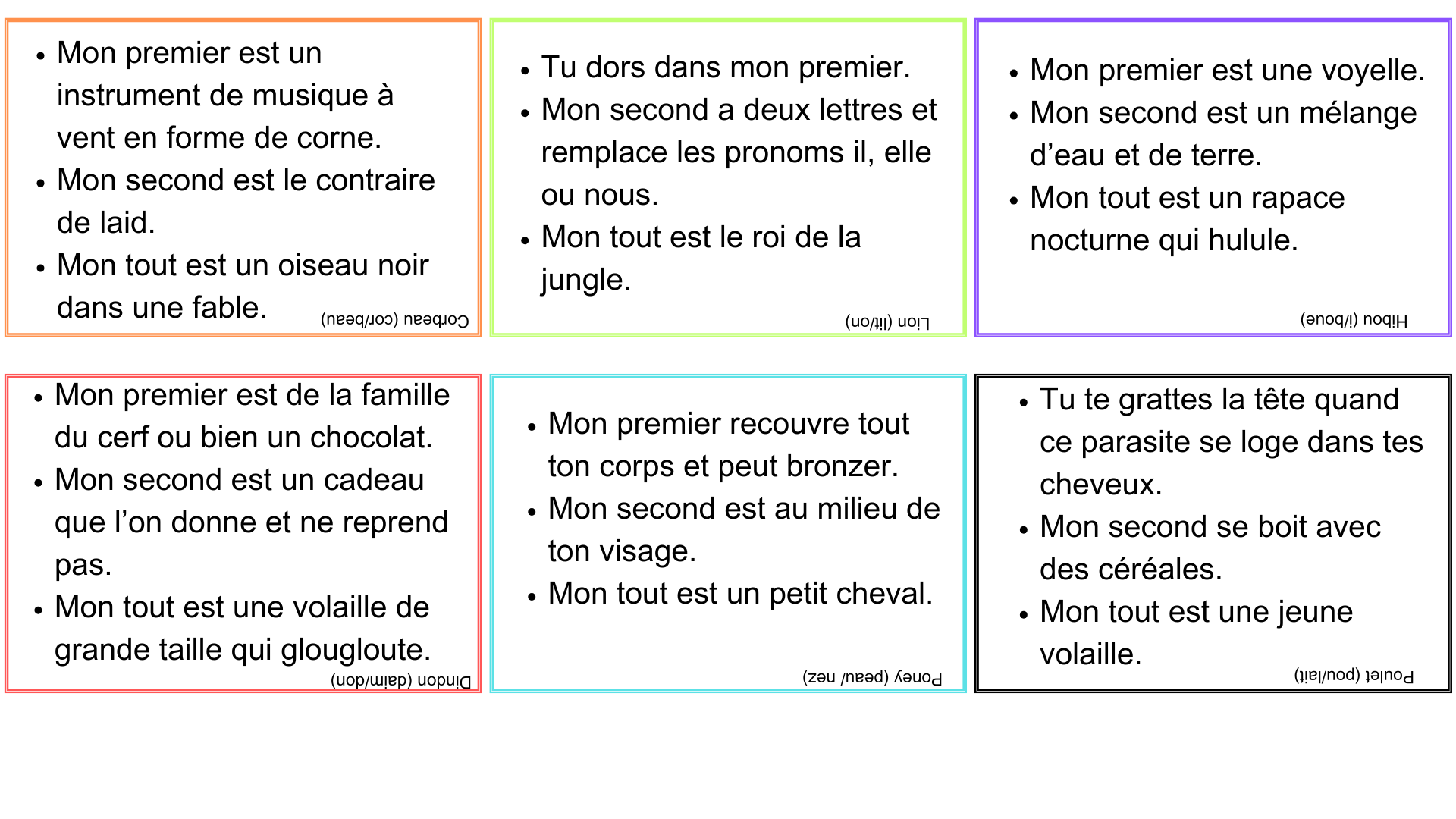 Charades Sur Les Animaux 12 Charades Faciles Pour Les Enfants