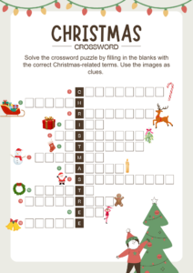 Christmas Crosswords Jeux De Mots Crois S Sur No L En Anglais