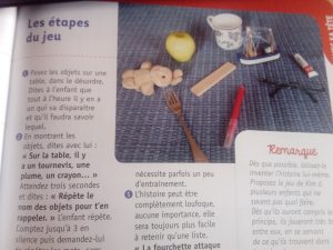 jeu kim enfants maternelle