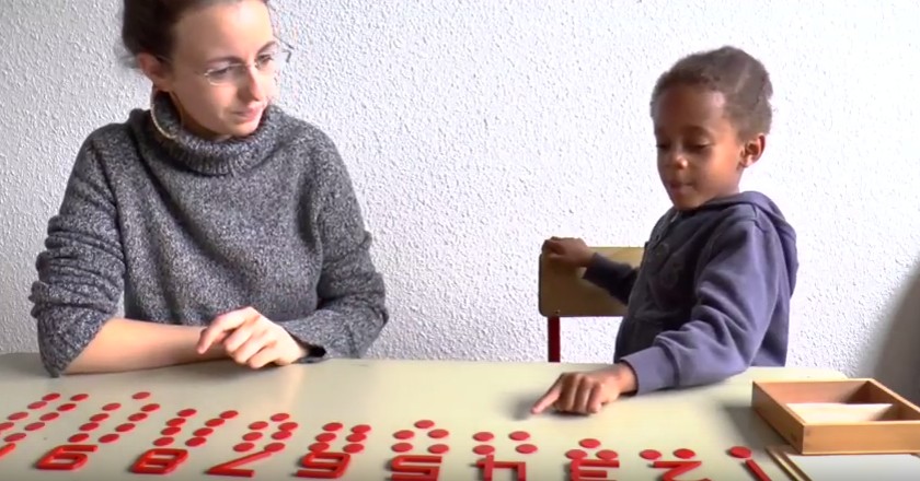 Les nombres pairs et impairs avec la pédagogie Montessori leçon en temps