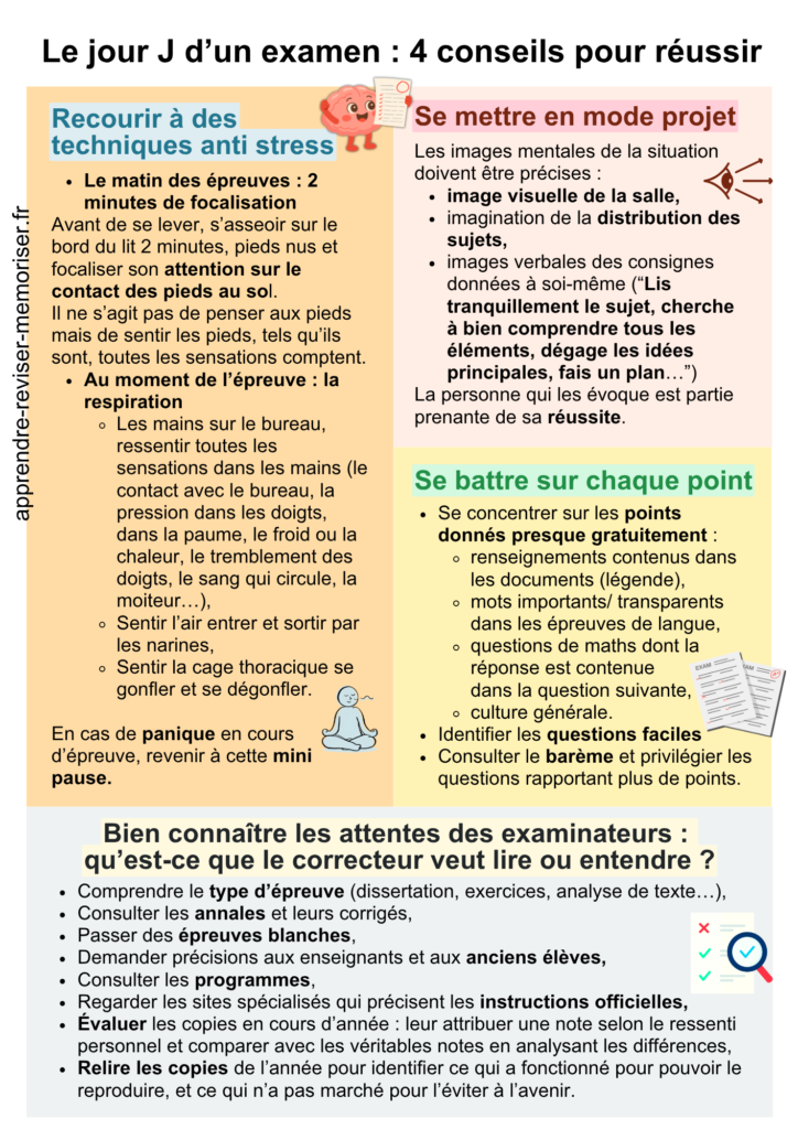 conseils réussir examen
