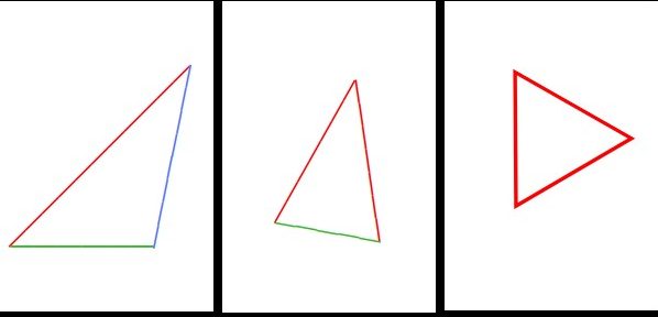 Géométrie types de triangles