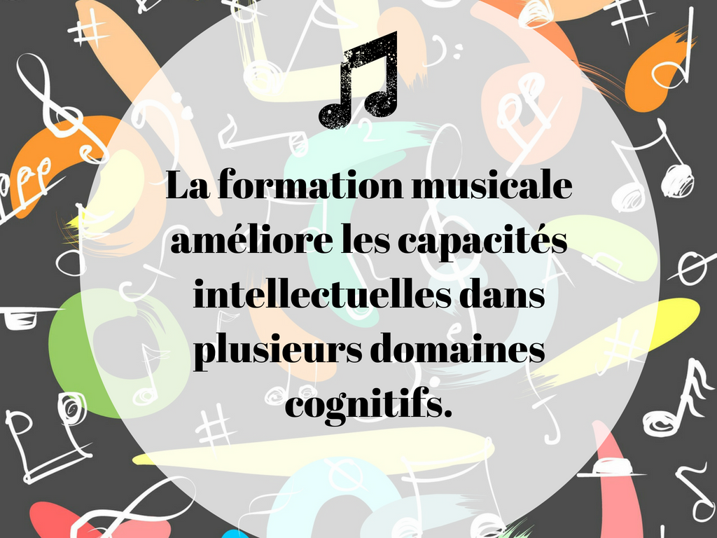 La formation musicale améliore les capacités intellectuelles dans plusieurs domaines cognitifs.