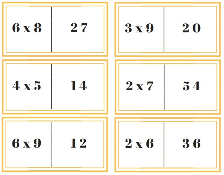dominos de multiplication