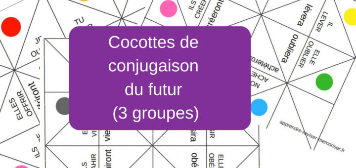 Cocottes de conjugaison du futur (3 groupes)
