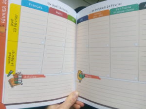 Agenda 2019-2020 adapté aux enfants dys