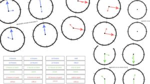 des cadrans pour apprendre à lire l'heure
