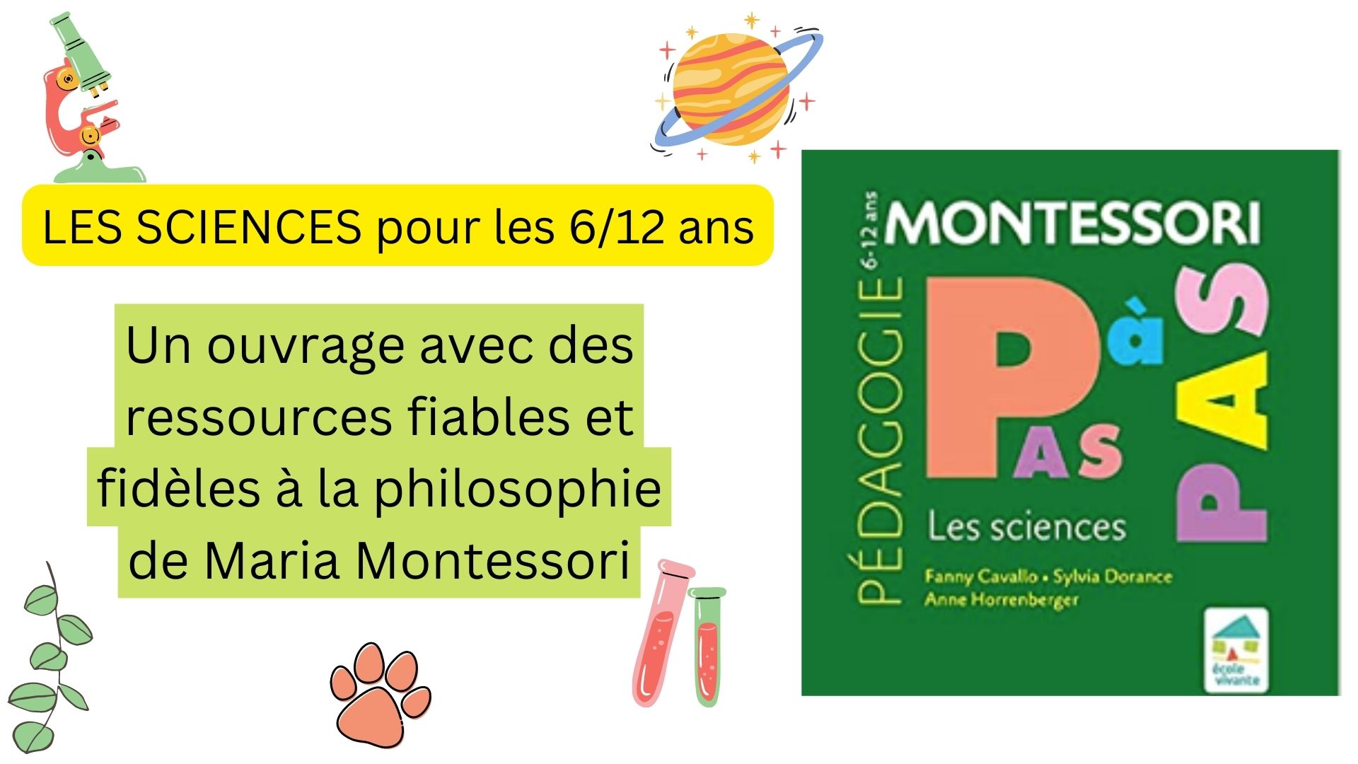 Montessori Pas à Pas : Les maths - 6-12 ans - Ouvrage papier