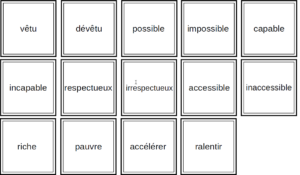memory antonyme vocabulaire