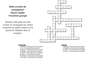 Mots Crois S De Conjugaison Pour S Entra Ner Conjuguer Au Pr Sent