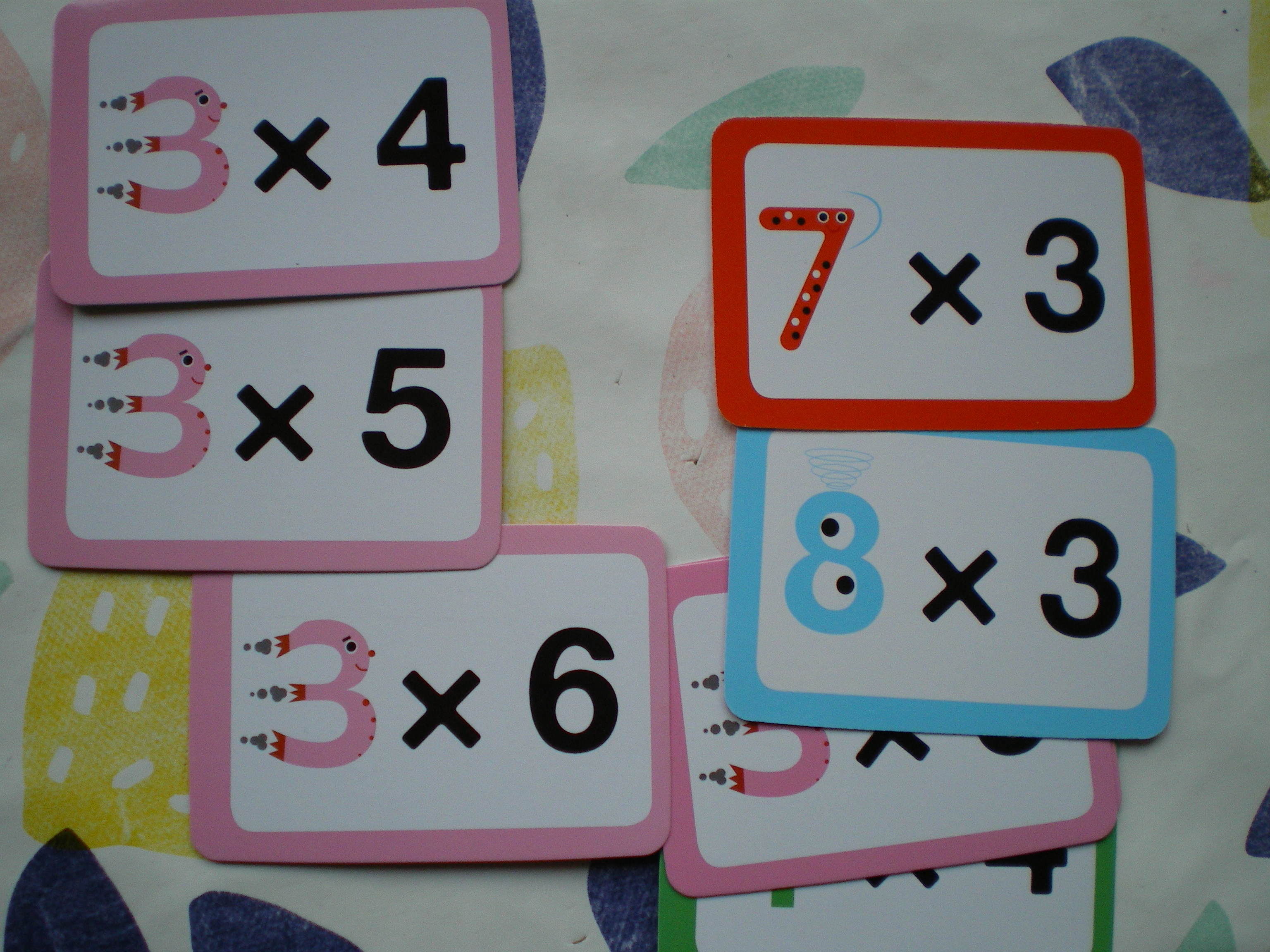 cartes pour apprendre multiplication