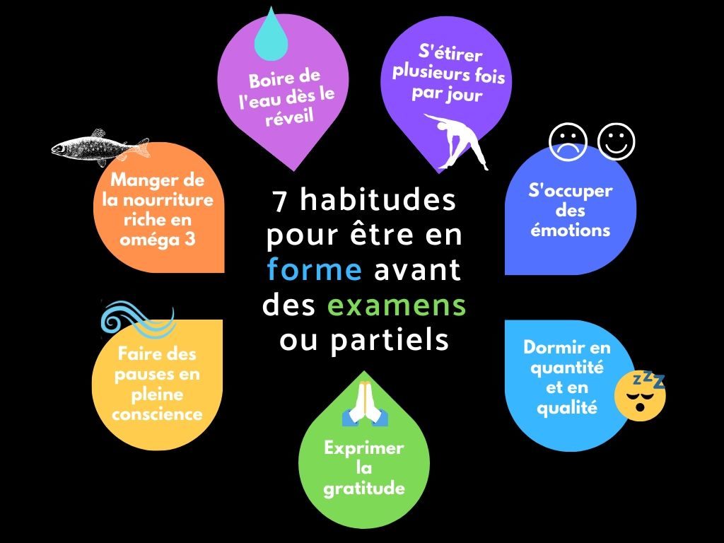 7 habitudes pour être en forme avant des examens ou partiels