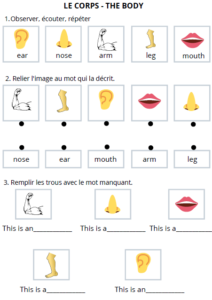 exercices mots de vocabulaire anglais enfants