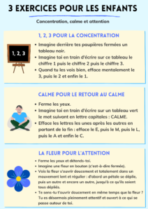 3 exercices pour la concentration des enfants