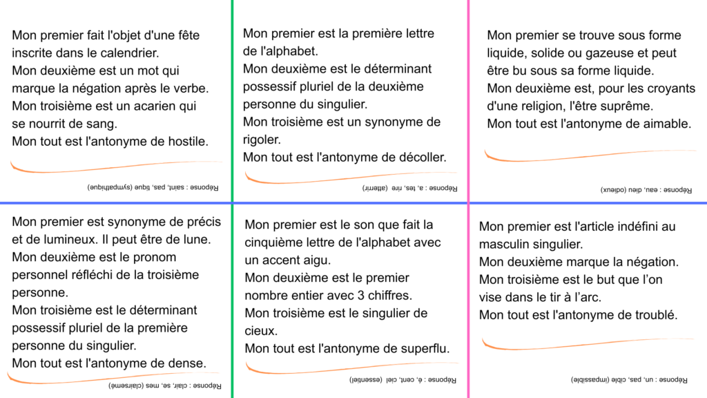 charades des antonymes
