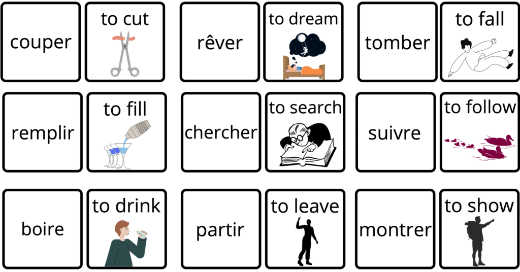 jeu verbes courants en anglais