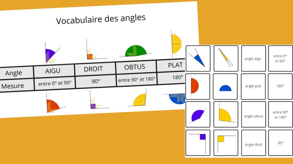 geometrie vocabulaire angles