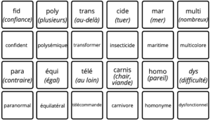 formation mots francais latin grec