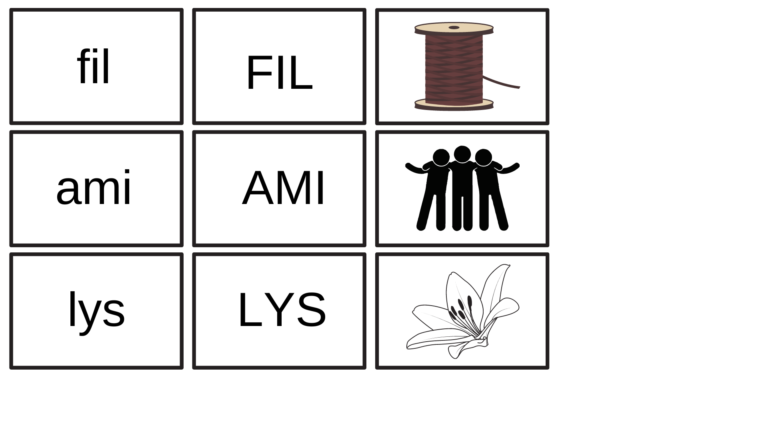 lire mots 3 lettres maternelle - Apprendre, réviser, mémoriser