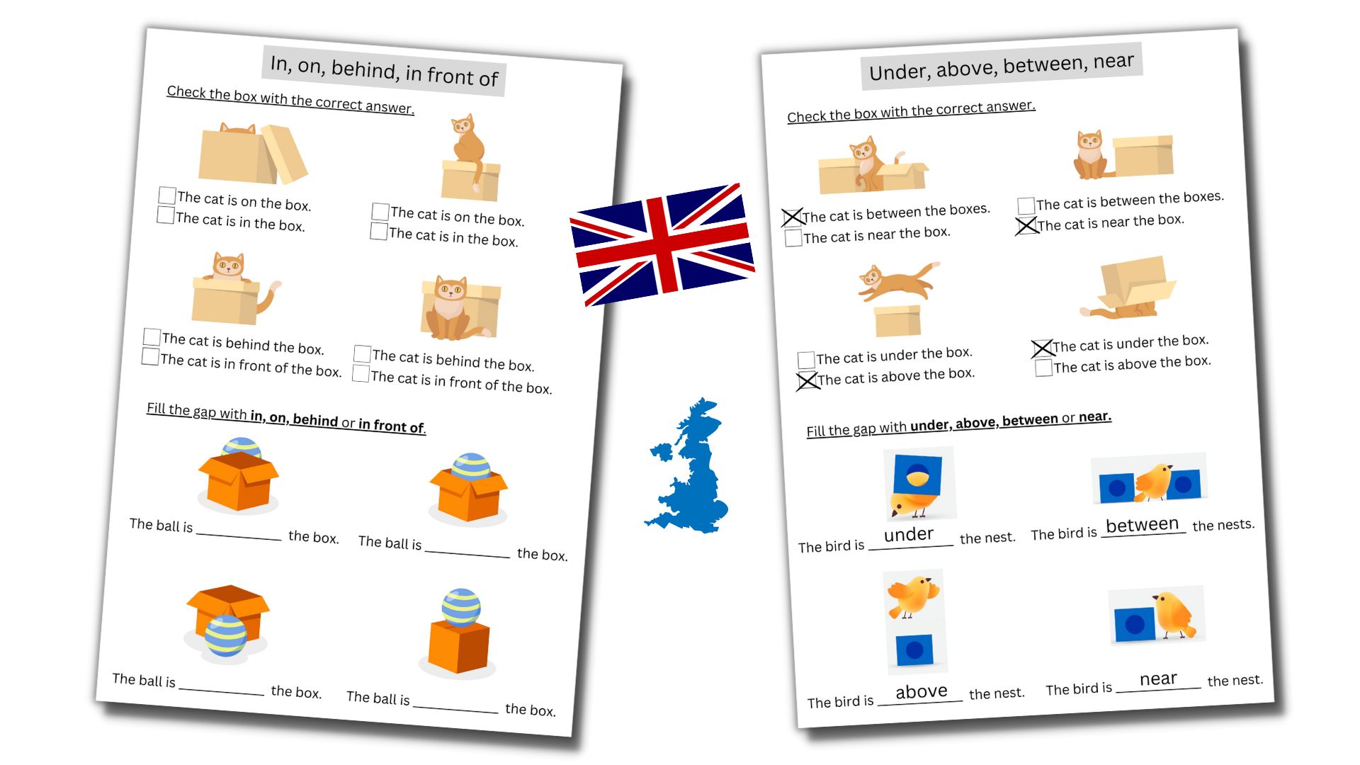Exercice Anglais Cm2 à Imprimer Avec Correction Les Prepositions De Lieu Anglais Exercices A Imprimer | Chtoby Pomnili