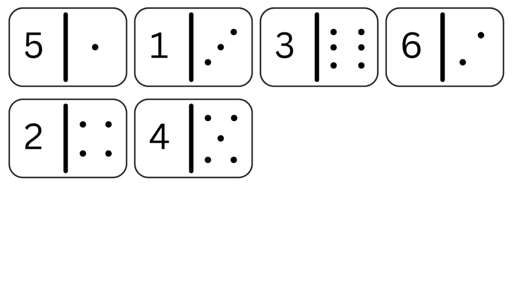 Dominos de numeration 1 à 10 en maternelle