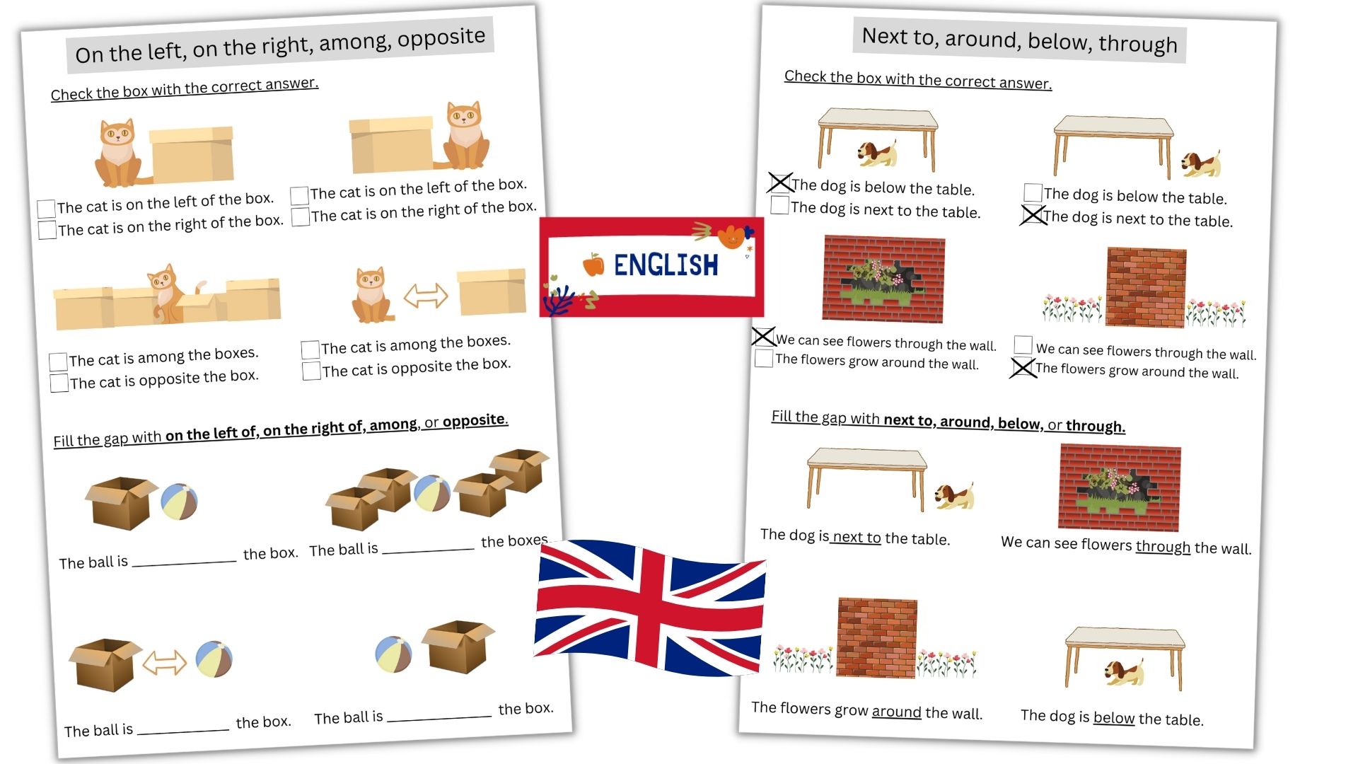 Prépositions en anglais : listes pour apprendre l'anglais au collège