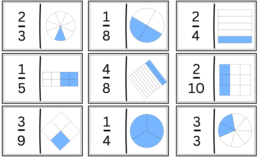 dominos avec des fractions