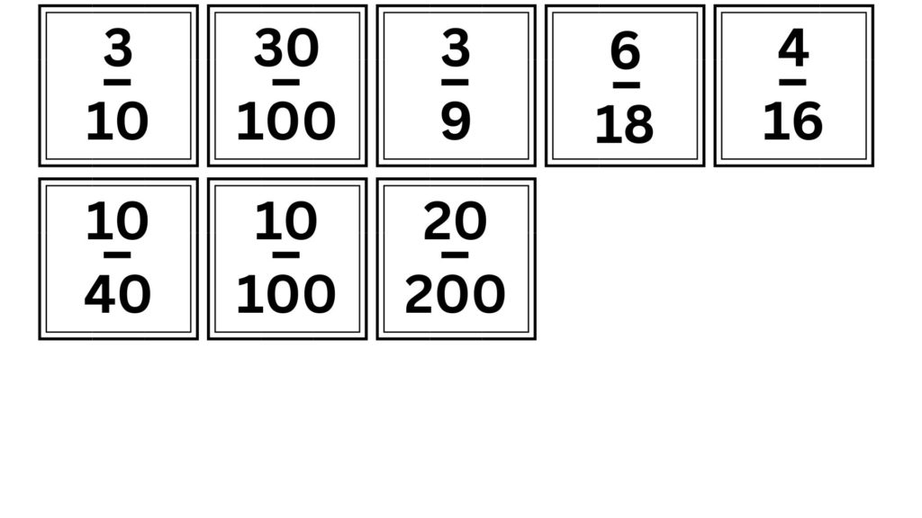 jeu cartes fractions équivalentes