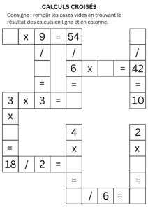 jeu tables de multiplications