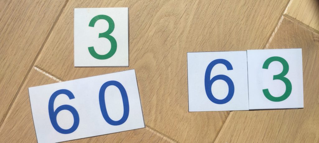 cartes Montessori travailler composition decomposition nombres