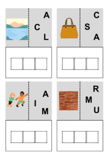 cartes encodage lecture ecriture mots 3 lettres