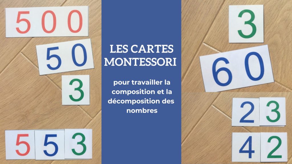 cartes montessori composition decomposition des nombres