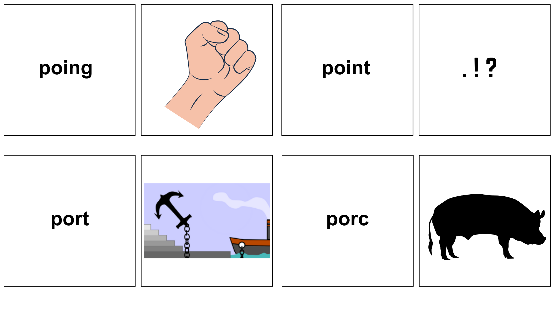 jeu de cartes homonymes cycle 2 Apprendre, réviser, mémoriser