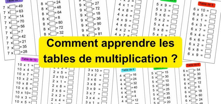 Comment apprendre les tables de multiplication