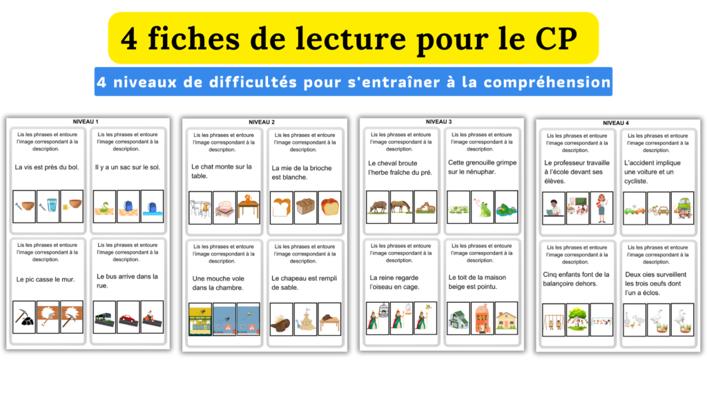 fiches-lecture-cp compréhension