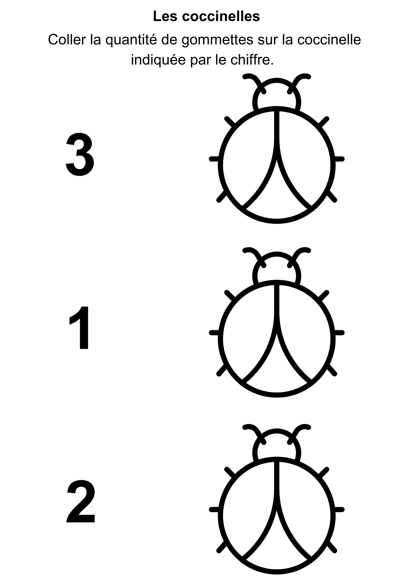 3 fiches pour la numération en maternelle (dénombrement en PS/ MS ...