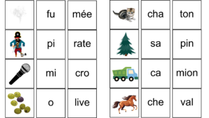 jeu lecture syllabes mots cp