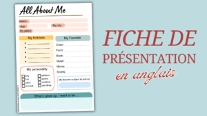 fiche présentation all about me