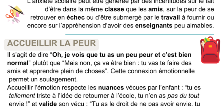 stress rentrée scolaire enfants