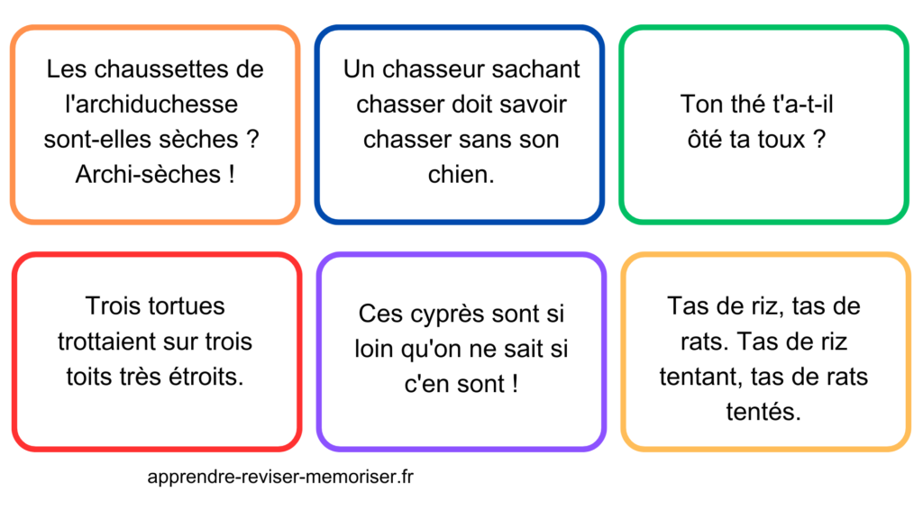 cartes virelangues français