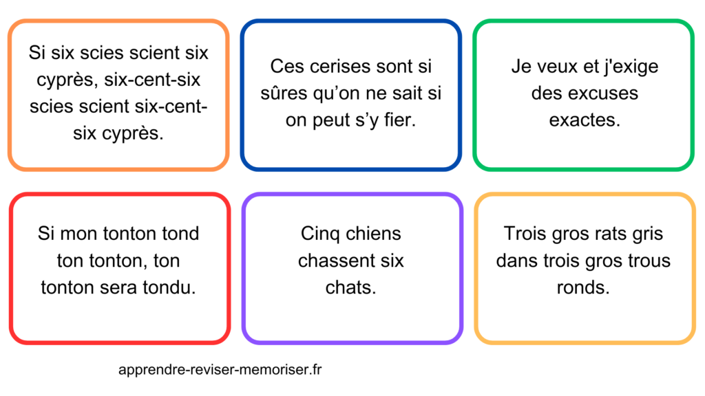 virelangues français cartes