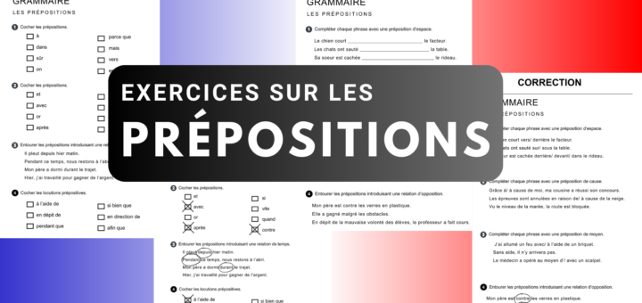 Exercices sur les prépositions en français