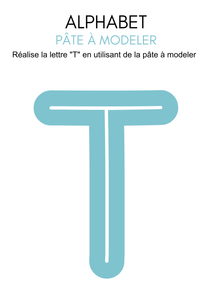 Modèles de pâte à modeler lettres alphabet