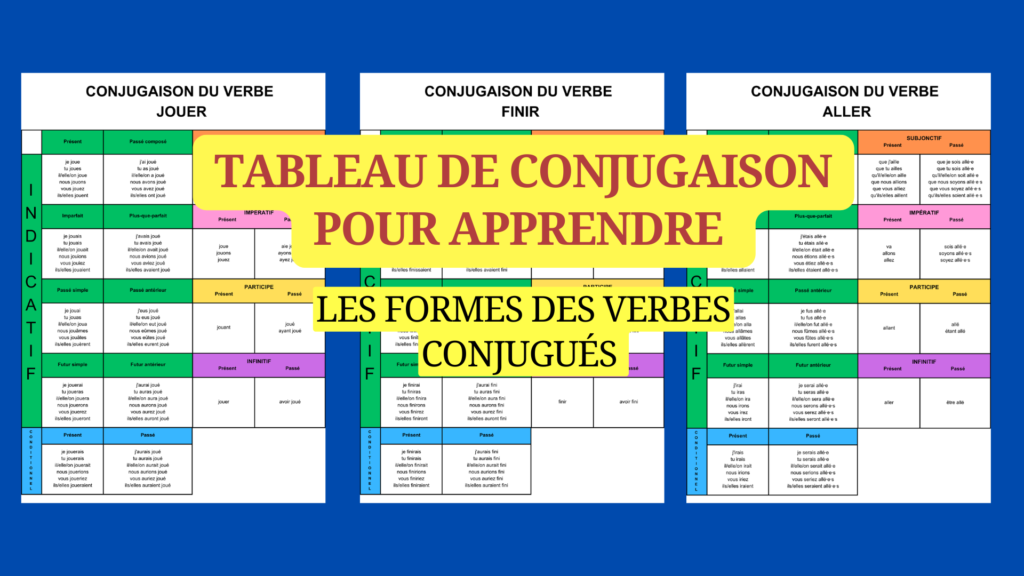 Tableau de conjugaison français