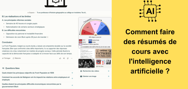Comment faire des résumés de cours avec l'intelligence artificielle