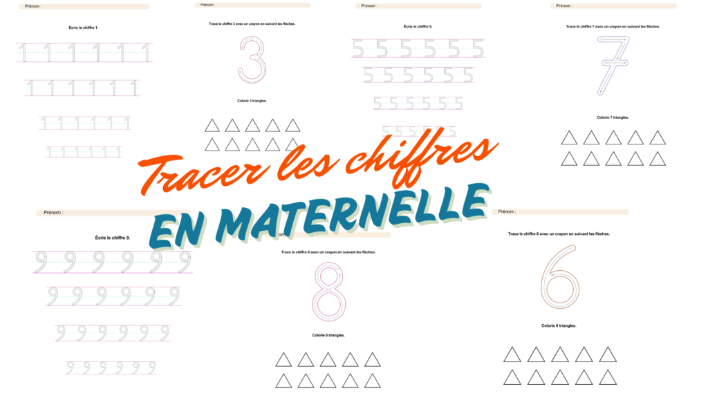 Tracer les chiffres maternelle