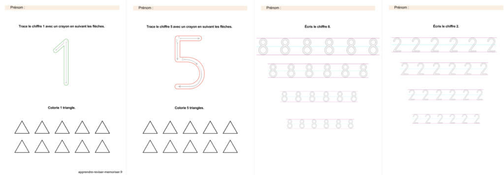 tracer chiffres en maternelle