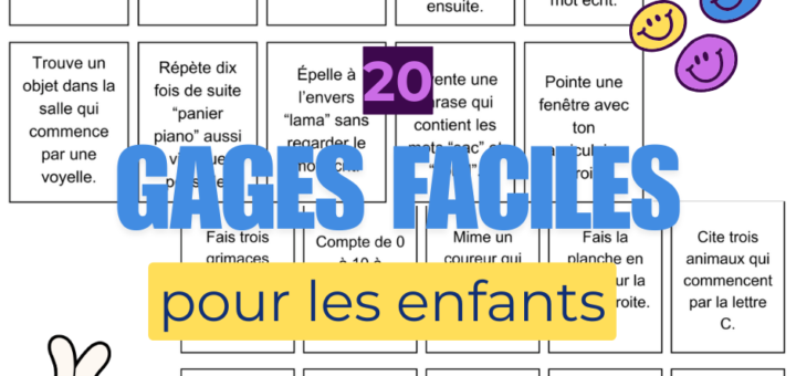 idées gages enfants
