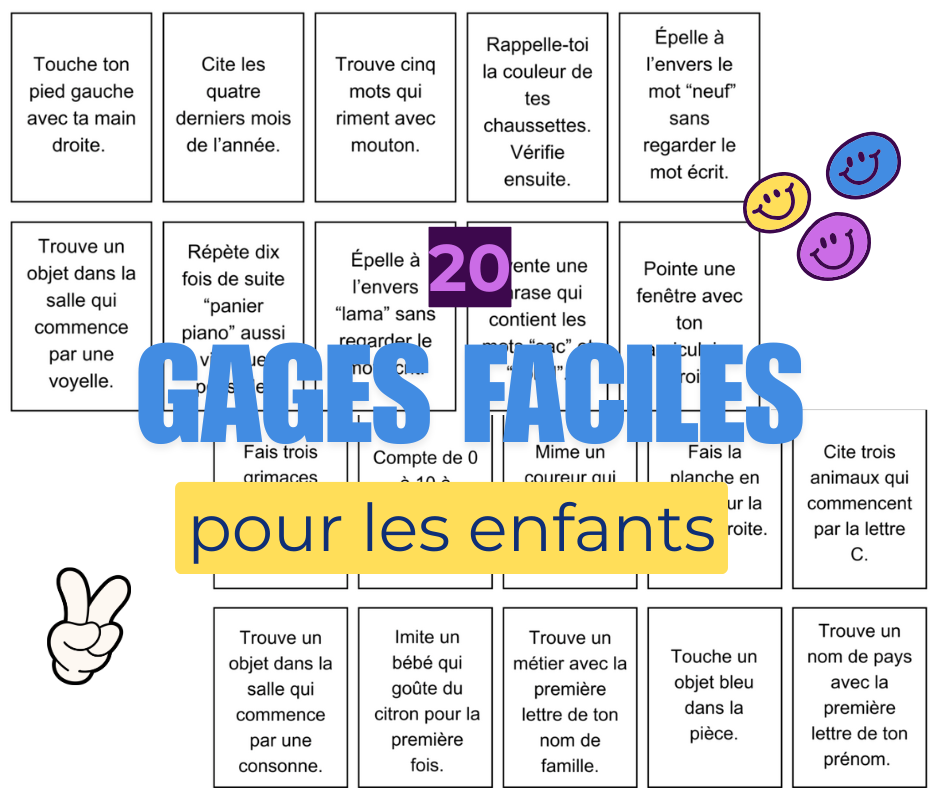 idées gages enfants